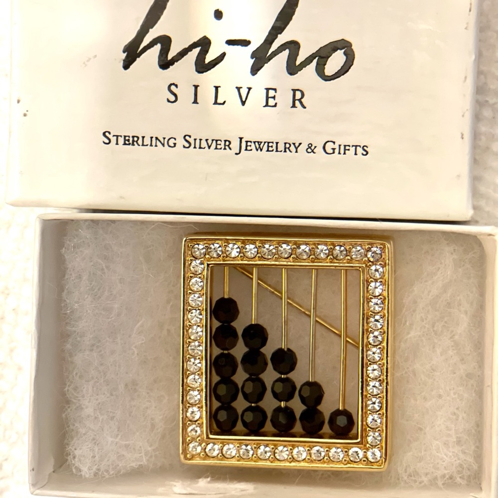 Sterling Silver Jewelry Abacus Brooch